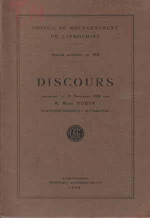 Discours prononcé le 19 nov 1928 par rené robin