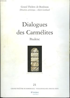 Imagen del vendedor de DIALOGUES DES CARMELITES a la venta por Le-Livre