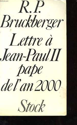 Seller image for LETTRE A JEAN-PAUL II PAPE DE L'AN 2000 for sale by Le-Livre