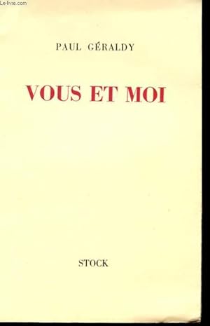 Seller image for VOUS ET MOI for sale by Le-Livre