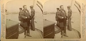 Stereo View Of The Nation's Chief Visiting The Exposition - President Roosevelt On The "Algonquin...