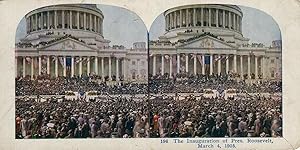 Stereo View In Color Of The Inauguration Of President Roosevelt March 4, 1905