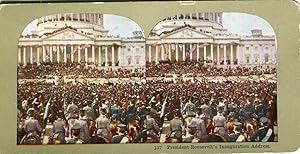 Stereo View In Color Of President Roosevelt's Inaugural Address