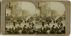 Stereo View Of The Inauguration Of President Roosevelt March 4, 1905, The President In The Big Ca...