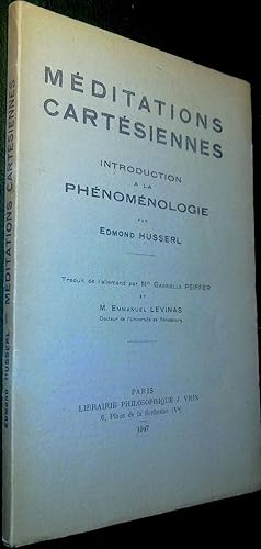 Bild des Verkufers fr Mditations cartsiennes. Introduction  la phnomnologie. zum Verkauf von Le Chemin des philosophes