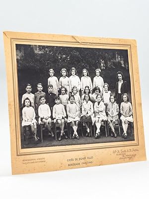 Photographie originale [ Classe de Huitième ] [ Equivalent CM1 ] Lycée de Jeunes Filles Bordeaux ...
