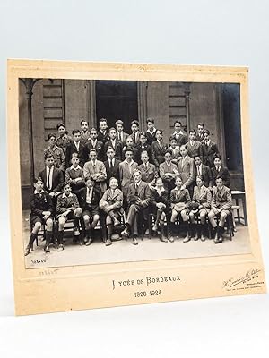 Photographie originale Classe de Troisième A 2 Lycée de Bordeaux Année Scolaire 1923 - 1924 : Pro...