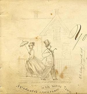 Autograph sentiment book from the 1860's with contributions by Eastman National Business College ...