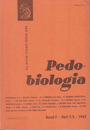Pedobiologia. Bd. 7, Heft 2/3, 1967