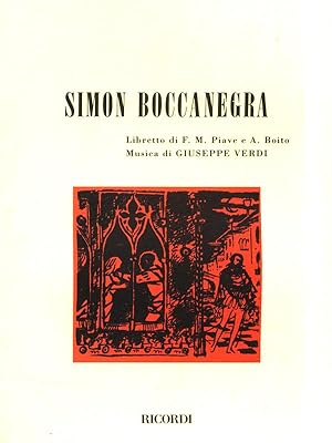 Immagine del venditore per Simon Boccanegra. Melodramma in un prologo e tre atti. Musica di G. Verdi venduto da Librodifaccia
