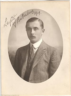 Fine photograph signed (Lord Leopold, 1889-1922, son of Prince Henry of Battenberg and Princess B...