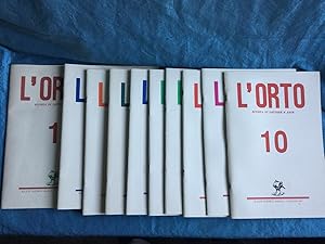 L'orto. Rivista di lettere e arte. 10 fascicoli 2001 - 2007