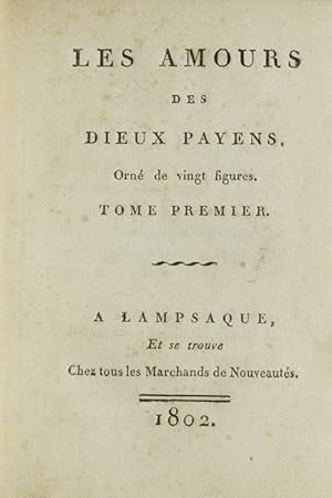 Bild des Verkufers fr Les Amours des Dieux Payens [L'Artin d'Augustin Carrache]. . Tome Premier [Second] zum Verkauf von James Cummins Bookseller, ABAA