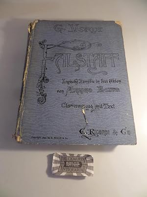 Bild des Verkufers fr Giuseppe Verdi : Falstaff - Lyrische Komdie in drei Acten - Clavierauszug mit Text. zum Verkauf von Druckwaren Antiquariat