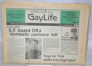 Imagen del vendedor de Chicago GayLife: the international gay newsleader; vol. 8, #25, Thursday, December 2, 1982: SF Board OKs 'Domestic Partners' bill a la venta por Bolerium Books Inc.