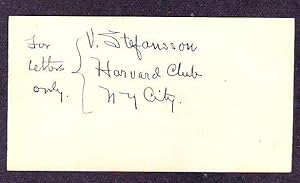 Seller image for Signed Card with Hand Notation for sale by Old Book Shop of Bordentown (ABAA, ILAB)