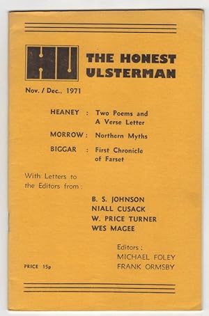 Seller image for The Honest Ulsterman [Number 31: December1971] Includes contributions by Seamus Heaney for sale by The Bookshop at Beech Cottage