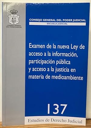 Image du vendeur pour EXAMEN DE LA NUEVA LEY DE ACCESO A LA INFORMACION, PARTICIPACION PUBLICA Y ACCESO A LA JUSTICIA EN MATERIA DE MEDIOAMBIENTE mis en vente par Fbula Libros (Librera Jimnez-Bravo)