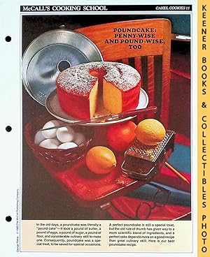 McCall's Cooking School Recipe Card: Cakes, Cookies 11 - Poundcake : Replacement McCall's Recipag...