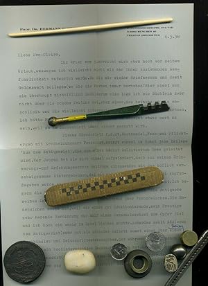 Hermann Schreiber. Getippter Brief an Eve - Claire. Ein Blatt, beidseitig beschreiben. Datiert au...