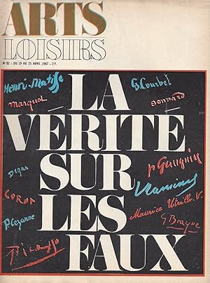 Imagen del vendedor de ARTS LOISIRS N 82 DU 19 U 25 AVRIL 1967 - "LA VERIT SUR LES FAUX" - "CLAUDE SIMON: UN ECRIVAIN QUI NE VEUT ETRE QU'UN ECRIVAIN" - "LES PEINTRES ET LE L.S.D.". a la venta por ART...on paper - 20th Century Art Books