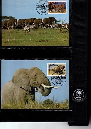 Afrikanische Elefanten. WWF-Briefmarkensammlung.