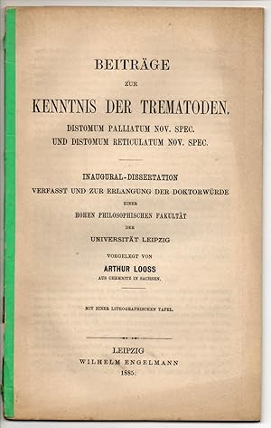 Beiträge zur Kenntnis der Trematoden : Distomum palliatum nov. spec. und Distomum reticulatum nov...