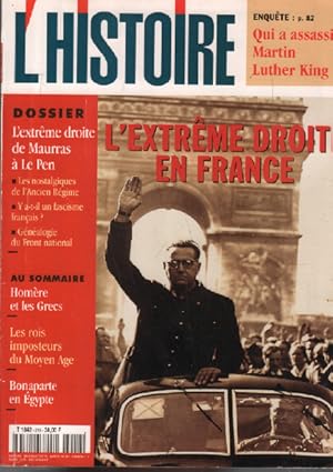 Bild des Verkufers fr L'histoire n 219 / dossier : l'extreme droite en france zum Verkauf von librairie philippe arnaiz