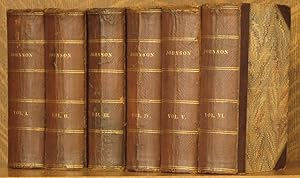 Image du vendeur pour THE WORKS OF SAMUEL JOHNSON WITH AN ESSAY ON HIS LIFE AND GENIUS (15 VOL. SET, BOUND AS 6 VOLS - COMPLETE) [THE BRITISH CLASSICS SERIES] mis en vente par Andre Strong Bookseller