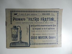 Premiato Filtro Frattini unico depuratore razionale dell'aria per la perfetta conservazione del v...