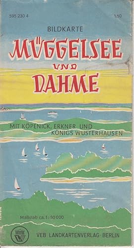 Bildkarte Müggelsee und Dahme mit Köpenick, Erkner und Königs Wusterhausen