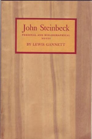 Seller image for John Steinbeck Personal and Bibliographical Notes. for sale by James M. Dourgarian, Bookman ABAA