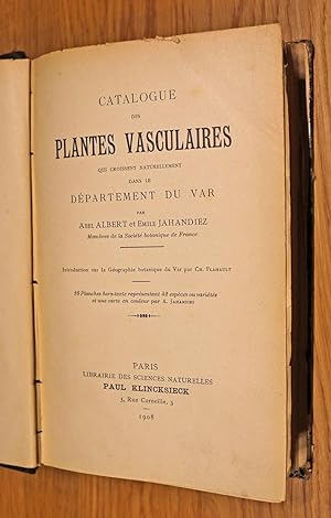 Image du vendeur pour Catalogue des Plantes Vasculaires qui croissent naturellement dans le Dpartement du Var. mis en vente par Antiquariat Lycaste