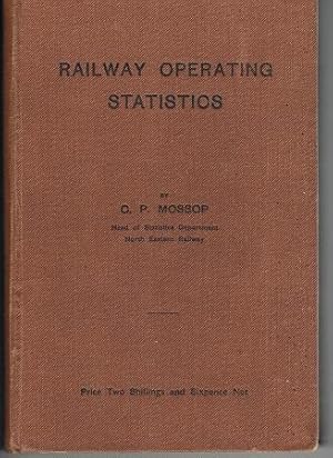 Image du vendeur pour Railway Operating Statistics mis en vente par Heath Hill Books Etc.