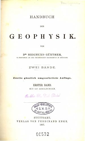 Handbuch der Geophysik. Band I (von 2) - 1897 -