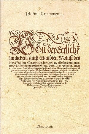 Von der Eerlichen zimlichen, auch erlaubten Wolust des leibs (Nachdruck der Ausgabe Augsburg 1542...