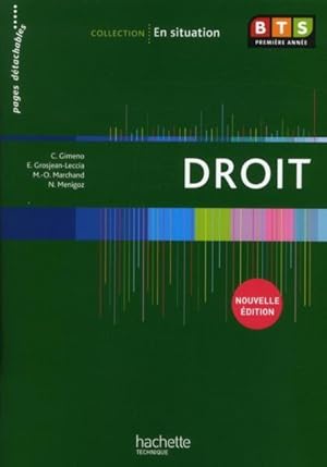 en situation : droit ; BTS 1ère année ; livre de l'élève (édition 2012)