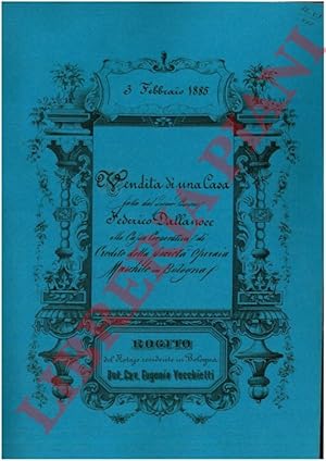 Seller image for Vendita di una casa posta in via Cavaliera 22 a Bologna for sale by Libreria Piani