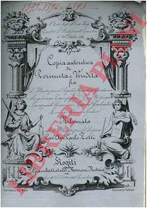 Seller image for Permuta e vendita di pezzi di terra posti nel Comune di Dozza for sale by Libreria Piani