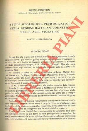 Studi geologico-petrografici della regione Baffelan-Cornetto nelle Alpi Vicentine. Parte I. Petro...