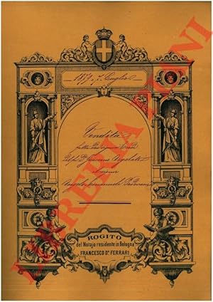Seller image for Vendita di un predio detto San Saverio posto nel Comune di Bologna, frazione di Bertalia e Santa Viola for sale by Libreria Piani