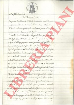 Seller image for Compra di un appezzamento di terra facente parte della possessione detta Bianchina a Castel Guelfo for sale by Libreria Piani