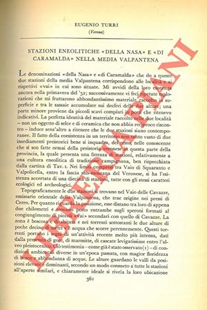 Bild des Verkufers fr Stazioni eneolitiche ?della Nasa? e ?di Caramalda? nella media Valpantena. zum Verkauf von Libreria Piani