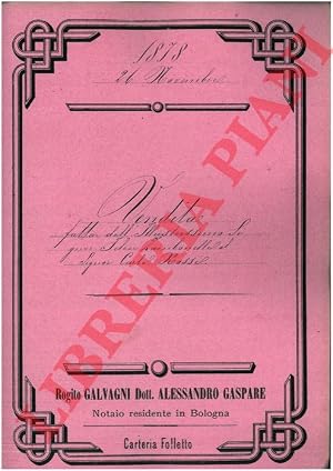 Seller image for Vendita di una possessione detta Colombara sita nel territorio di S.Marino, Comune di Santa Maria in Duno for sale by Libreria Piani