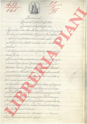 Seller image for Vendita mediante asta di un podere detto C� del Fabbro posto a Paderno a Bologna, dell'appezzamento detto Belvedere posto in Pieve di Pino Comune di Praduro e Sasso for sale by Libreria Piani