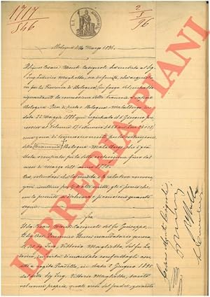 Seller image for Compra di una striscia di terreno facente parte del podere detto S.Luigi posto nel Comune di Granarolo e di Budrio for sale by Libreria Piani