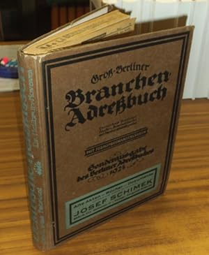 Groß-Berliner Adreßbuch 1924 Verzeichnis sämtlicher Handel- und Gewerbetreibenden nach Branchen a...