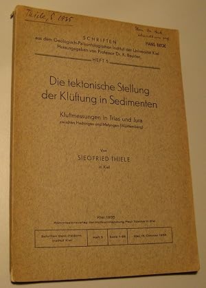 Immagine del venditore per Die tektonische Stellung der Klftung in Sedimenten. Kluftmessungen in Trias und Jura zwischen Hechingen und Metzingen (Wrttemberg). venduto da HamlehBuch