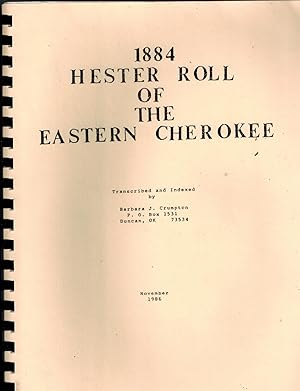1884 Hester Roll of the Eastern Cherokee