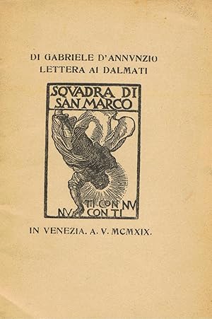 Seller image for Lettera ai Dalmati. for sale by Libreria Antiquaria Freddi